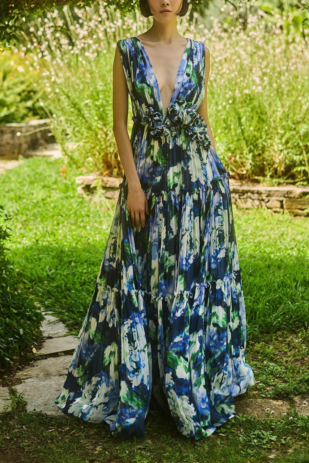 Arella Gown-MLTIBLUE-36-CLOTHINGDRESSGOWN-COSTARELLOS