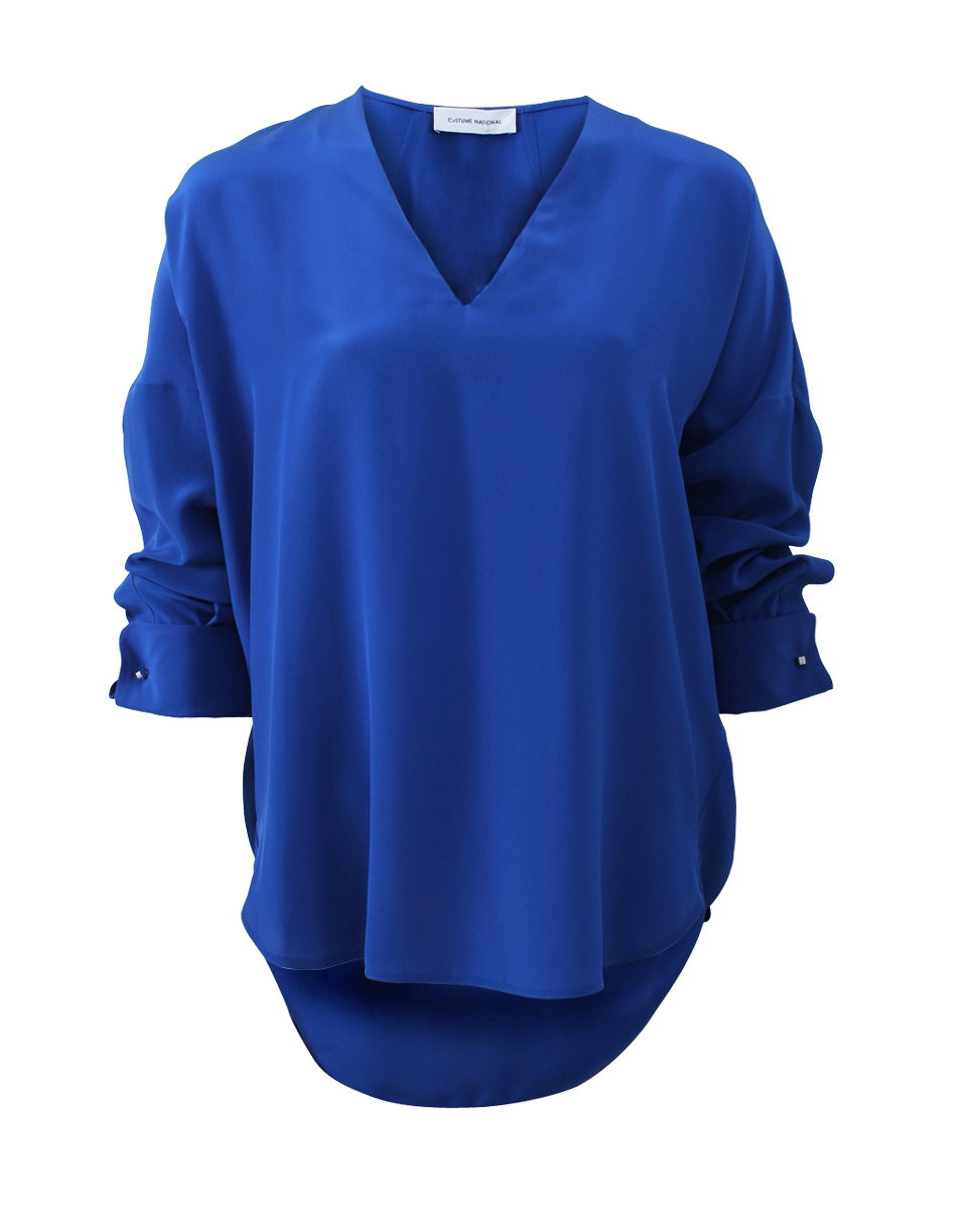 COSTUME NATIONAL-V-Neck Top With Cuffs-