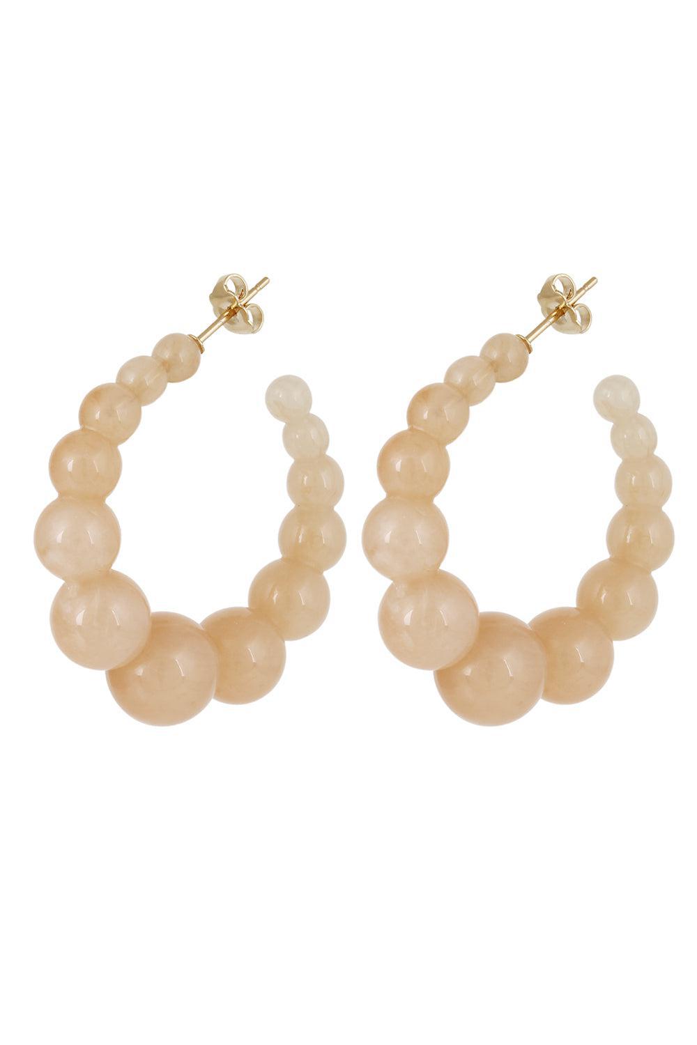 Small Andy Hoop Earrings-CREAM-JEWELRYBOUTIQUEEARRING-GAS BIJOUX