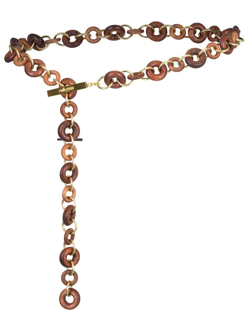 CULT GAIA-Mahogany Jasmin Chain Belt-