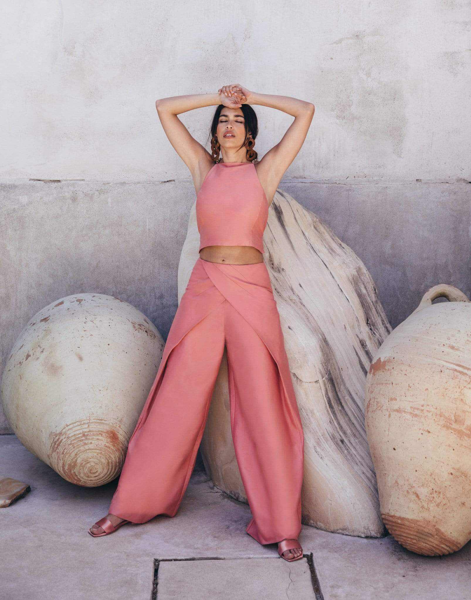 CULT GAIA-Joey Top and Ammit Pant Set-ROSE