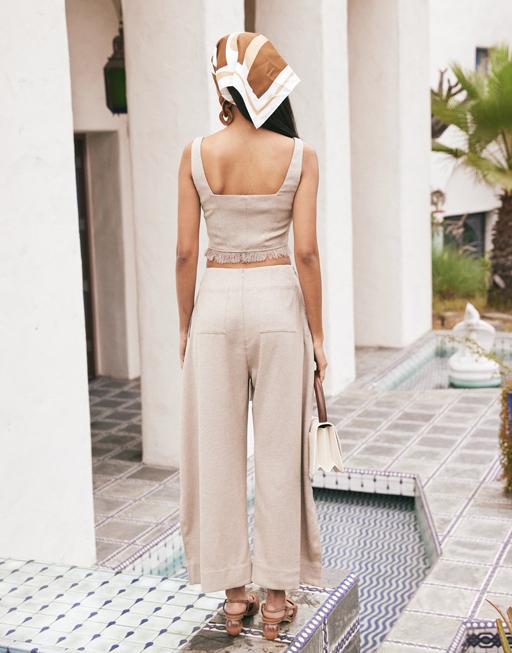 CULT GAIA-Light Camel Nixie Top-