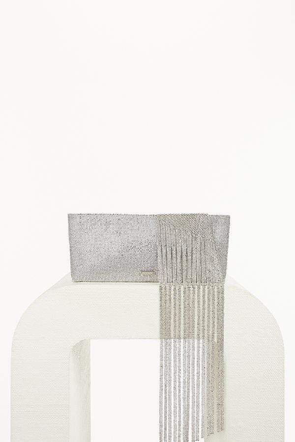 CULT GAIA-Banu Mini Fringe Clutch-CLEAR