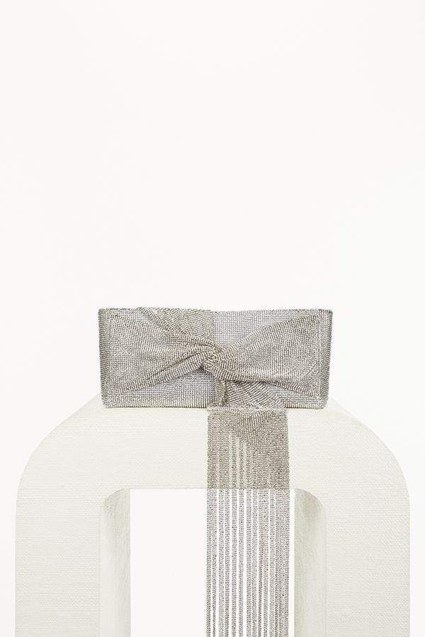 CULT GAIA-Banu Mini Fringe Clutch-CLEAR