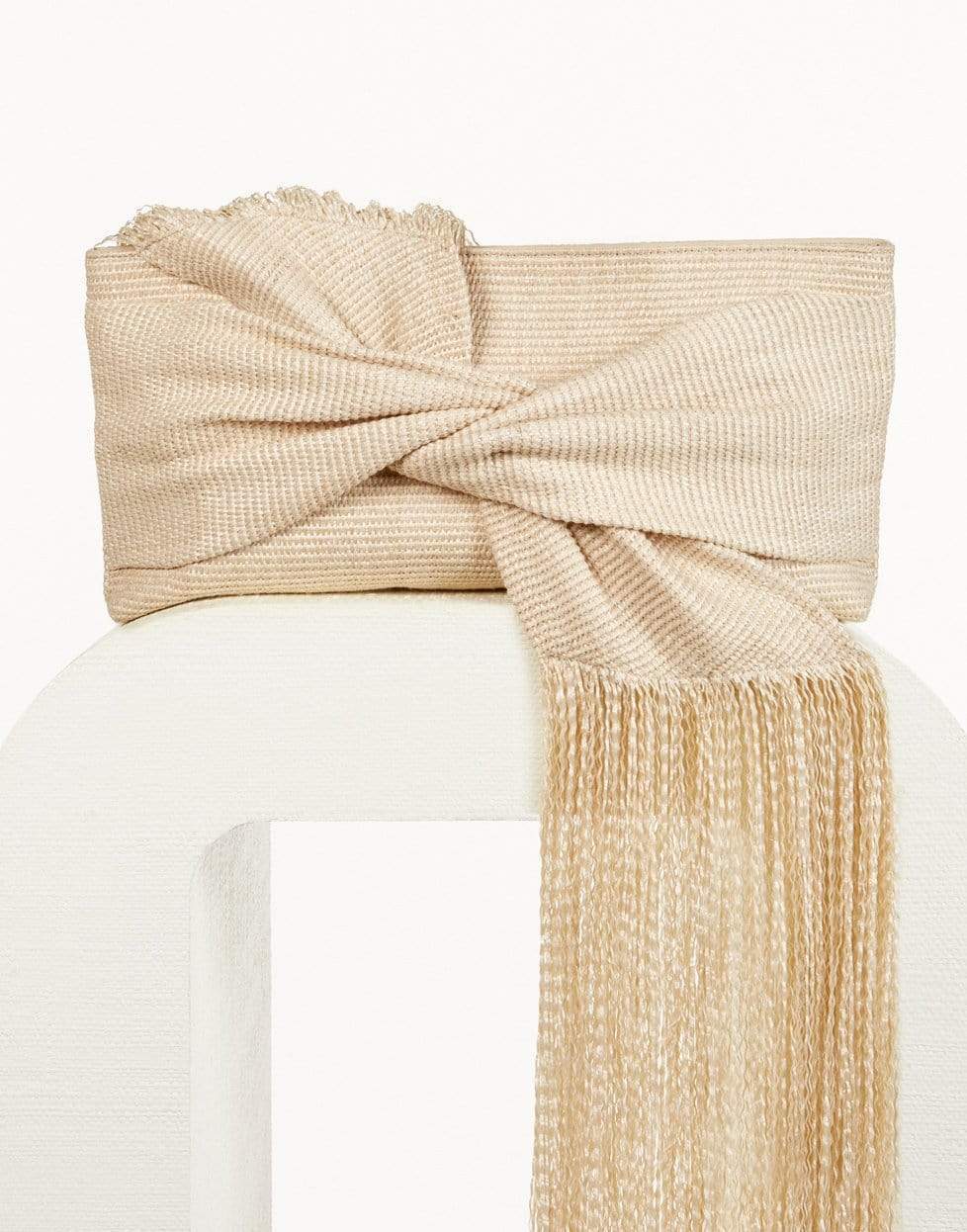 CULT GAIA-Banu Fringe Clutch-CREAM