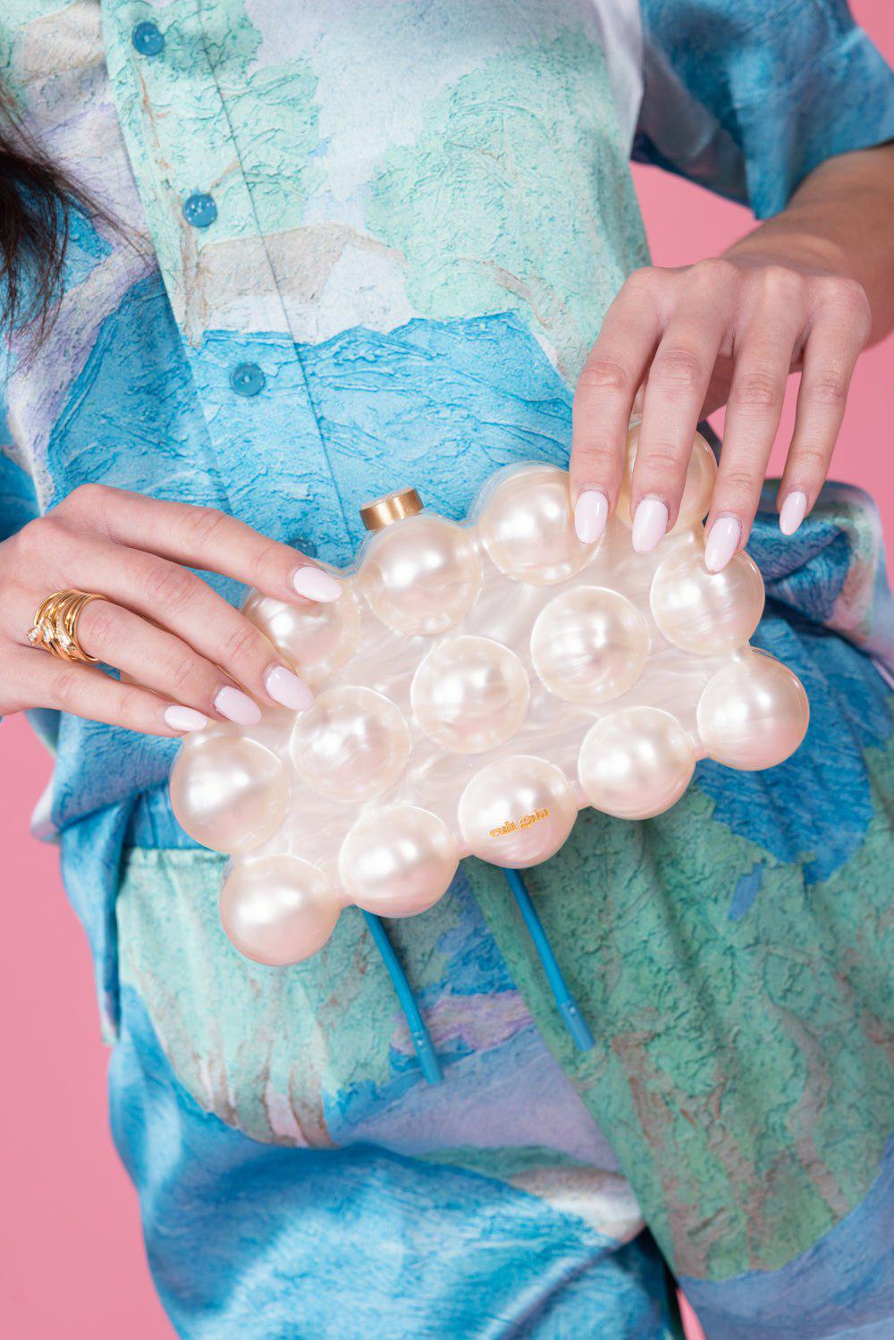 CULT GAIA-The Bubble Clutch - Ivory-IVORPARA