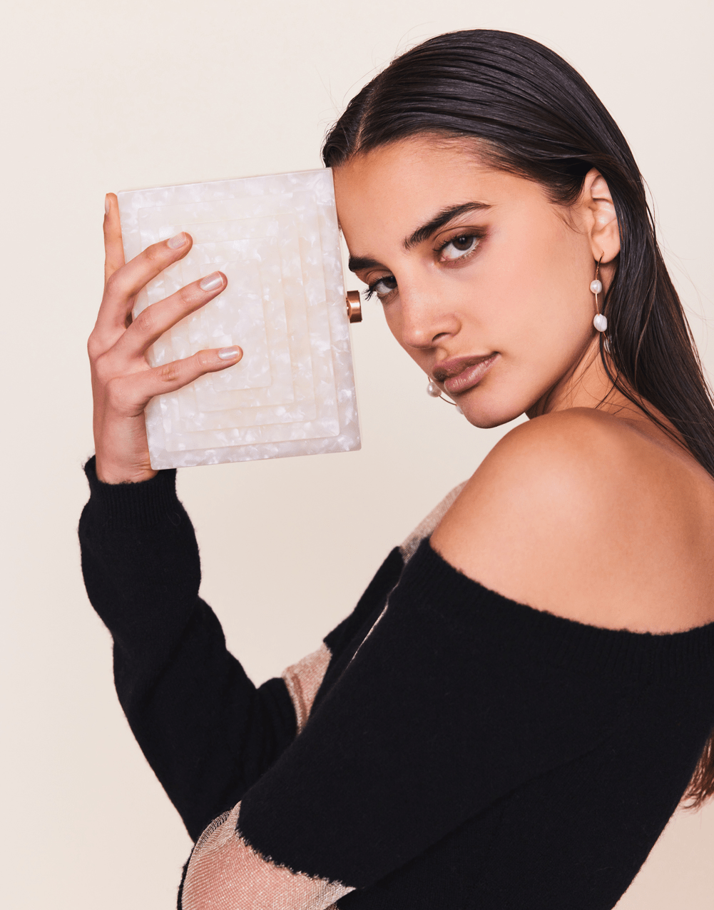 CULT GAIA-Logan Clutch-PEARL