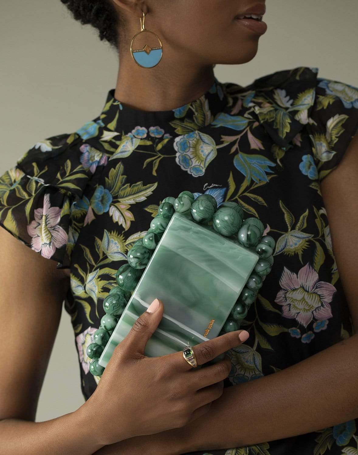 CULT GAIA-EOS Box Clutch - Sage-SAGE