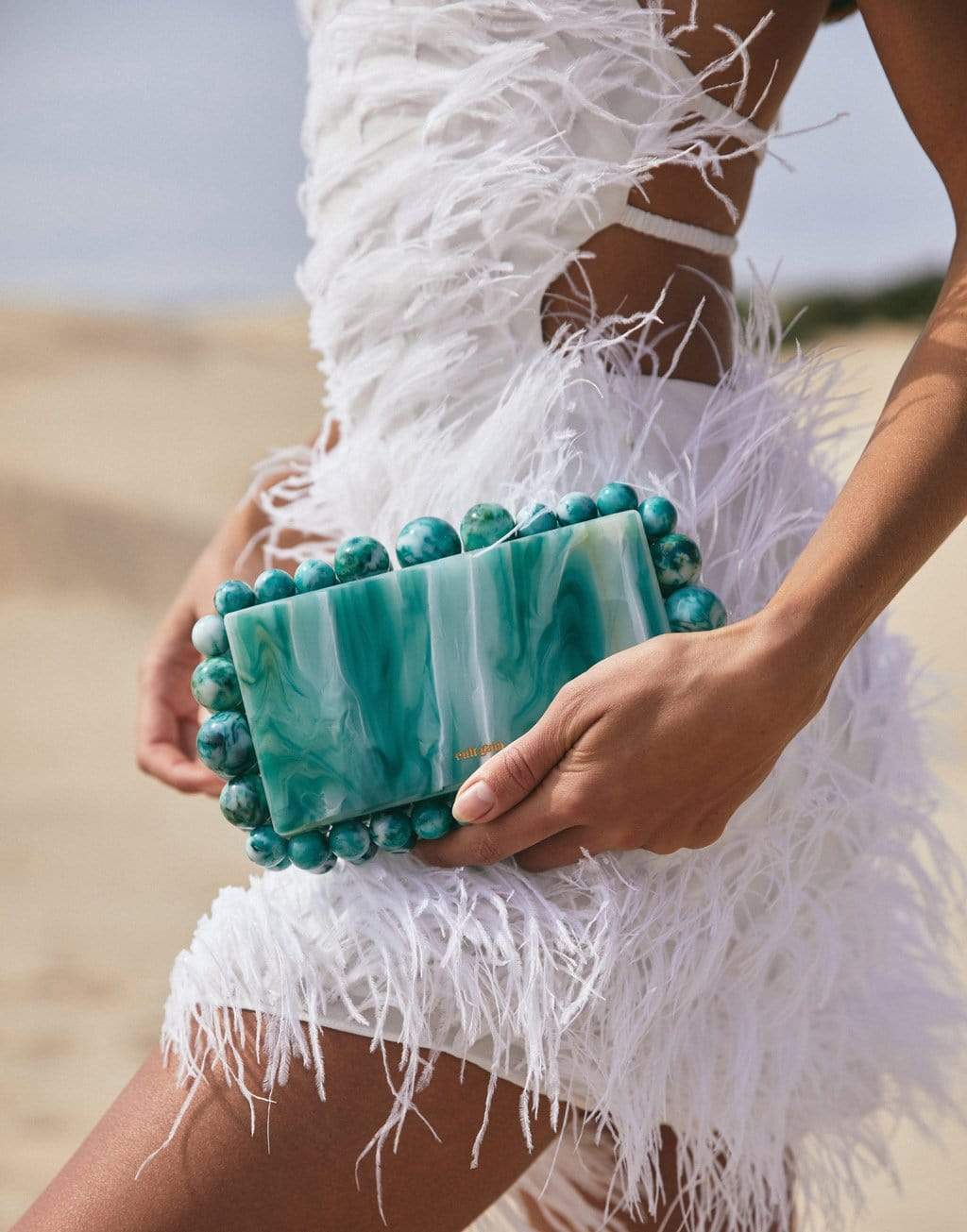 CULT GAIA-EOS Box Clutch - Sage-SAGE