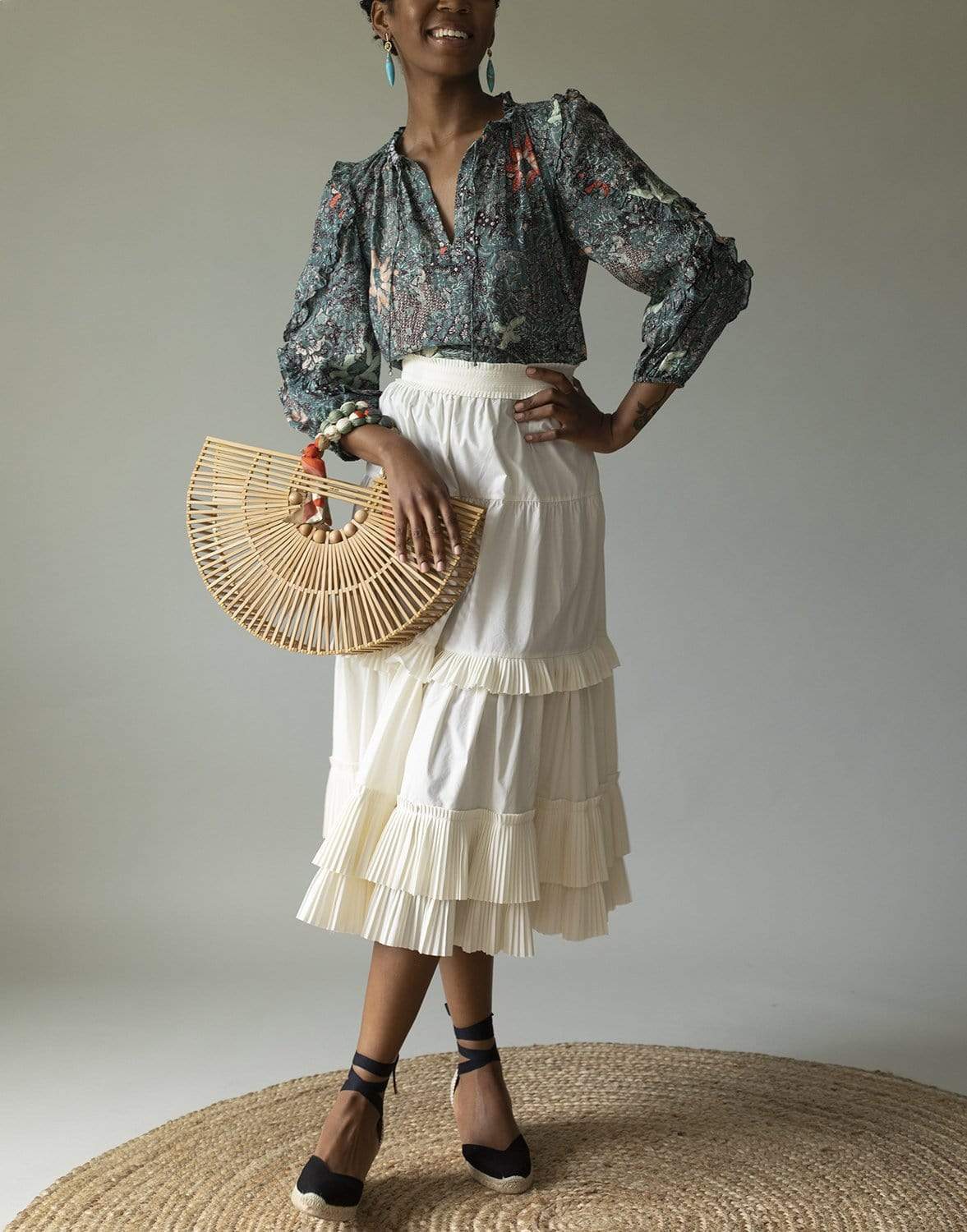 CULT GAIA-Gaias Scarf Fan Ark Bag-TAN