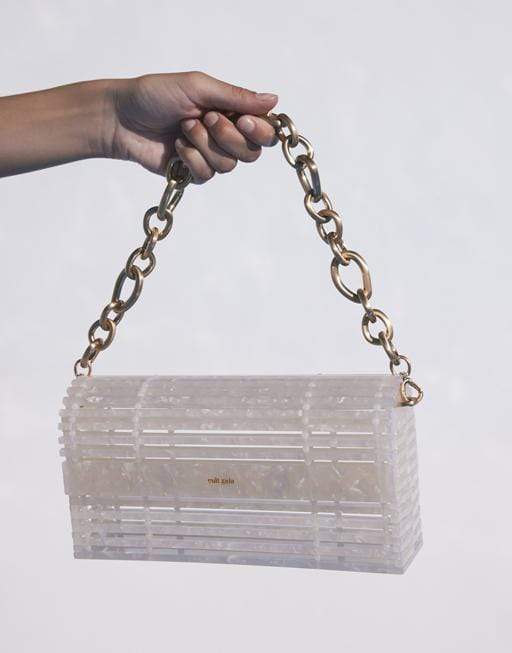 CULT GAIA-Pearl Speck Sylva Shoulder Bag-PEARL