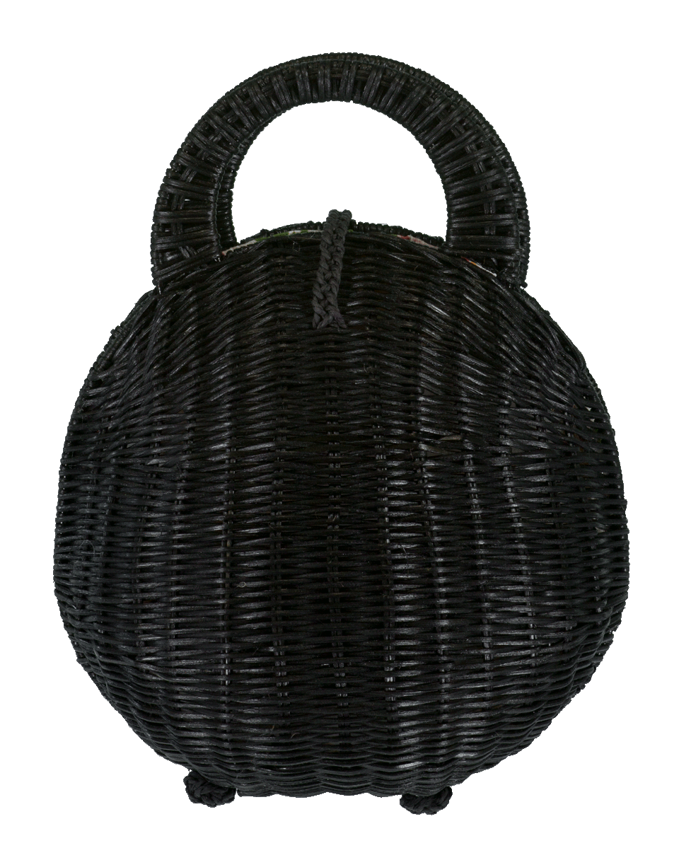 CULT GAIA-Millie Rattan Bag-BLACK