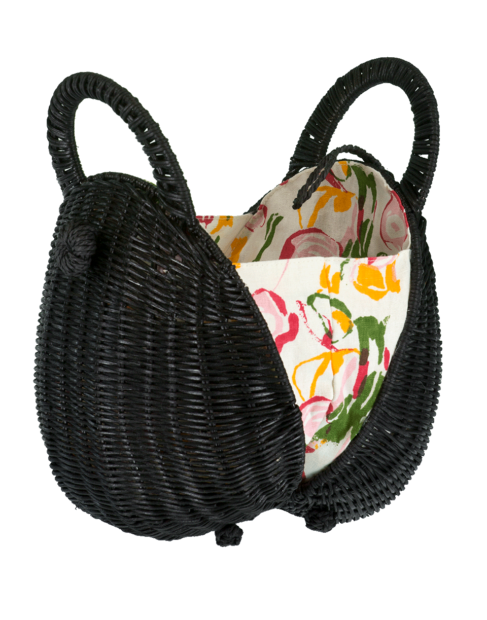 CULT GAIA-Millie Rattan Bag-BLACK