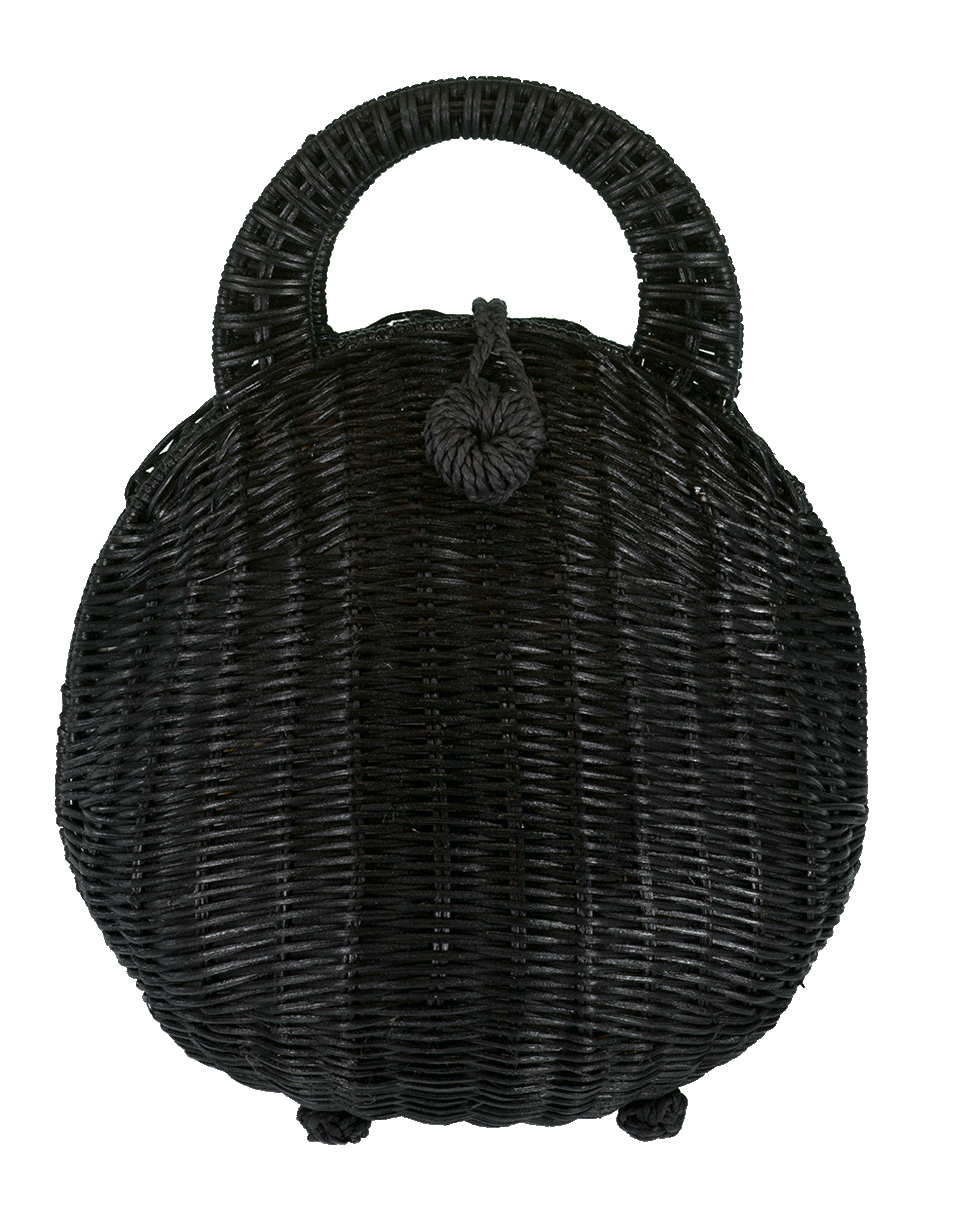 CULT GAIA-Millie Rattan Bag-BLACK