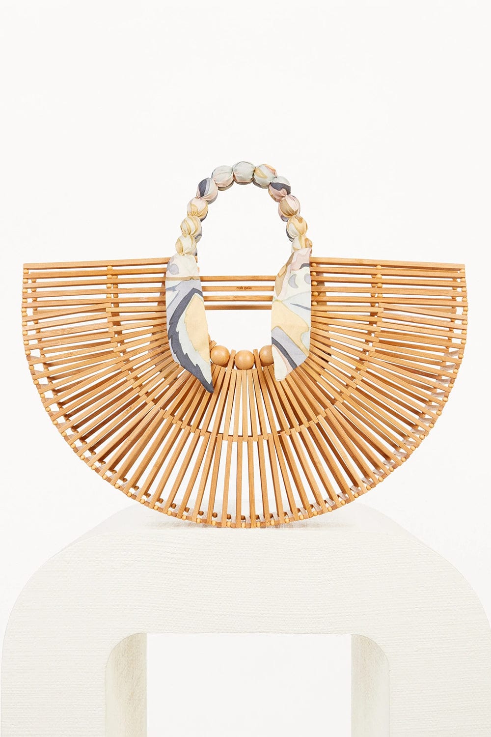 CULT GAIA-Fan Ark Top Handle Tote-NATURAL