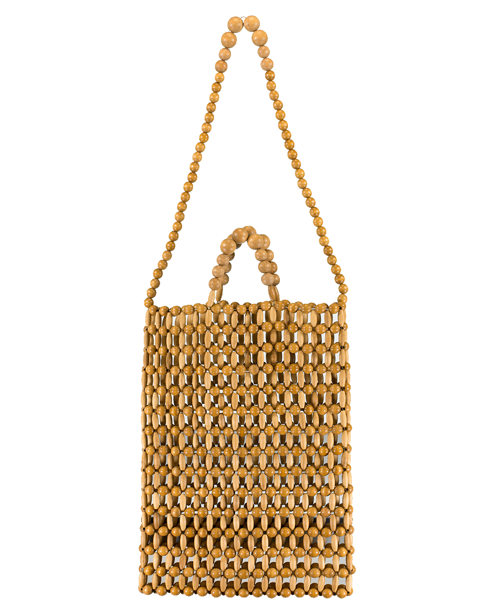 CULT GAIA-Riya Bamboo Beaded Tote-NATURAL