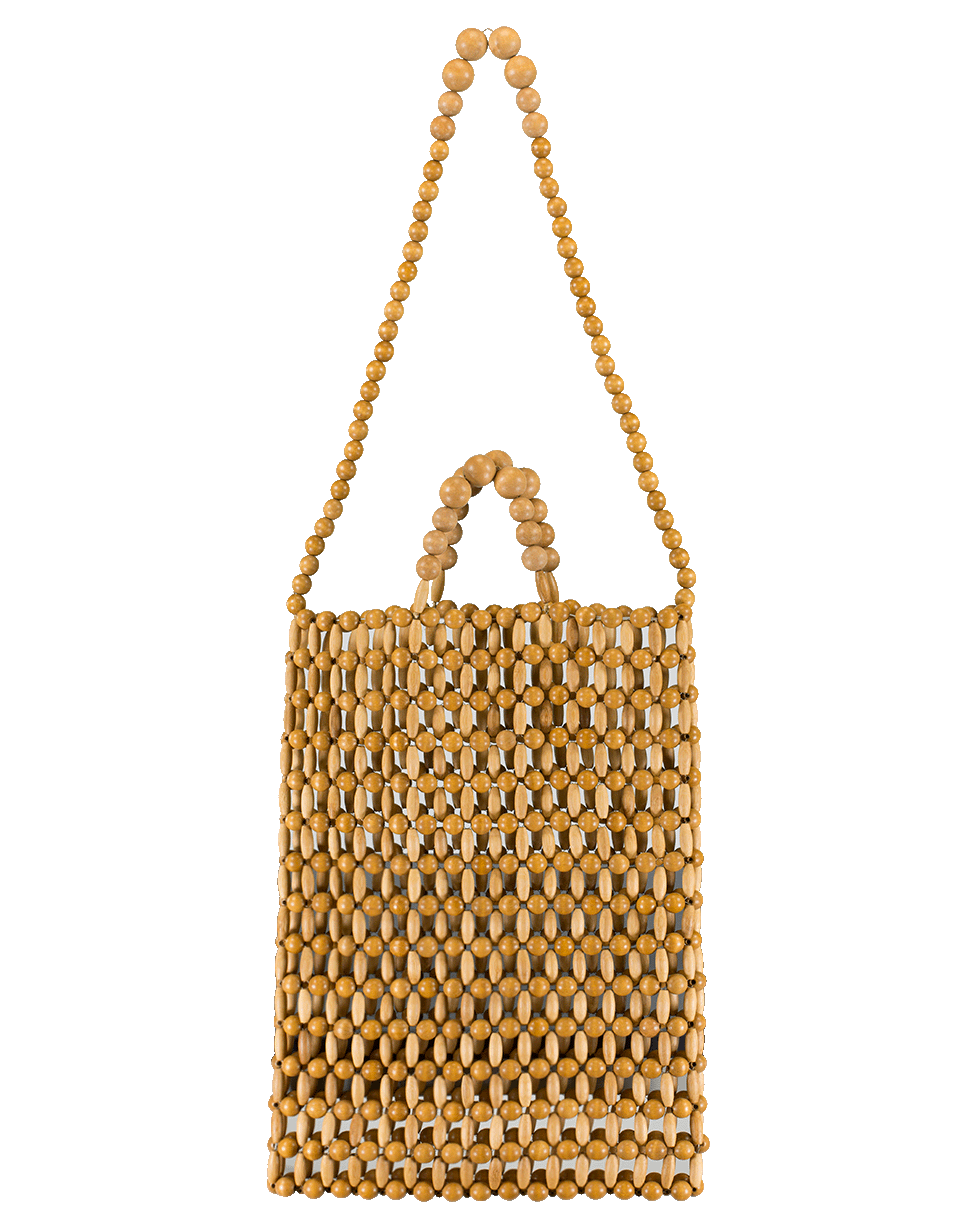 CULT GAIA-Riya Bamboo Beaded Tote-NATURAL
