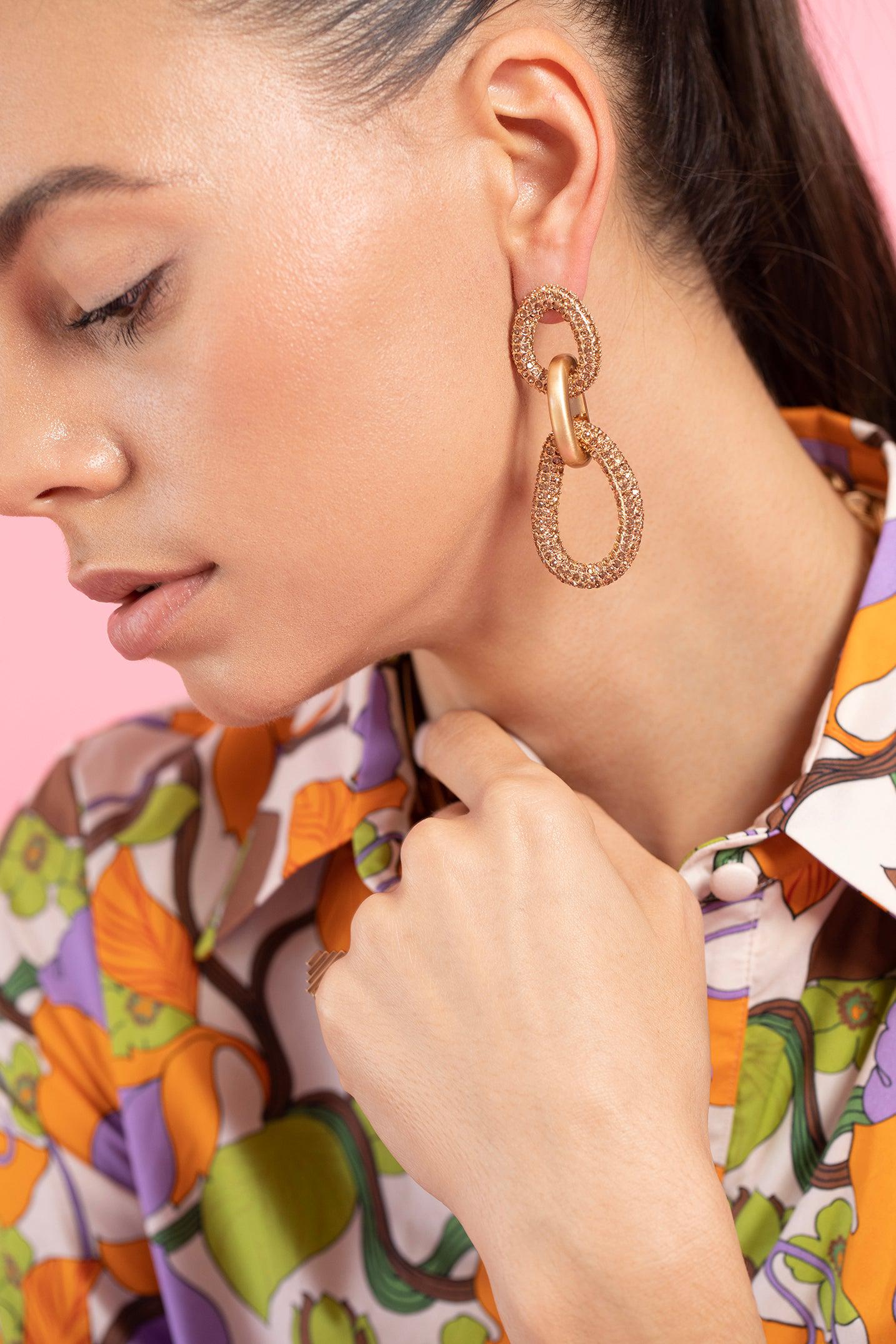 CULT GAIA-Reyes Earrings - Champagne-CHAMPGNE