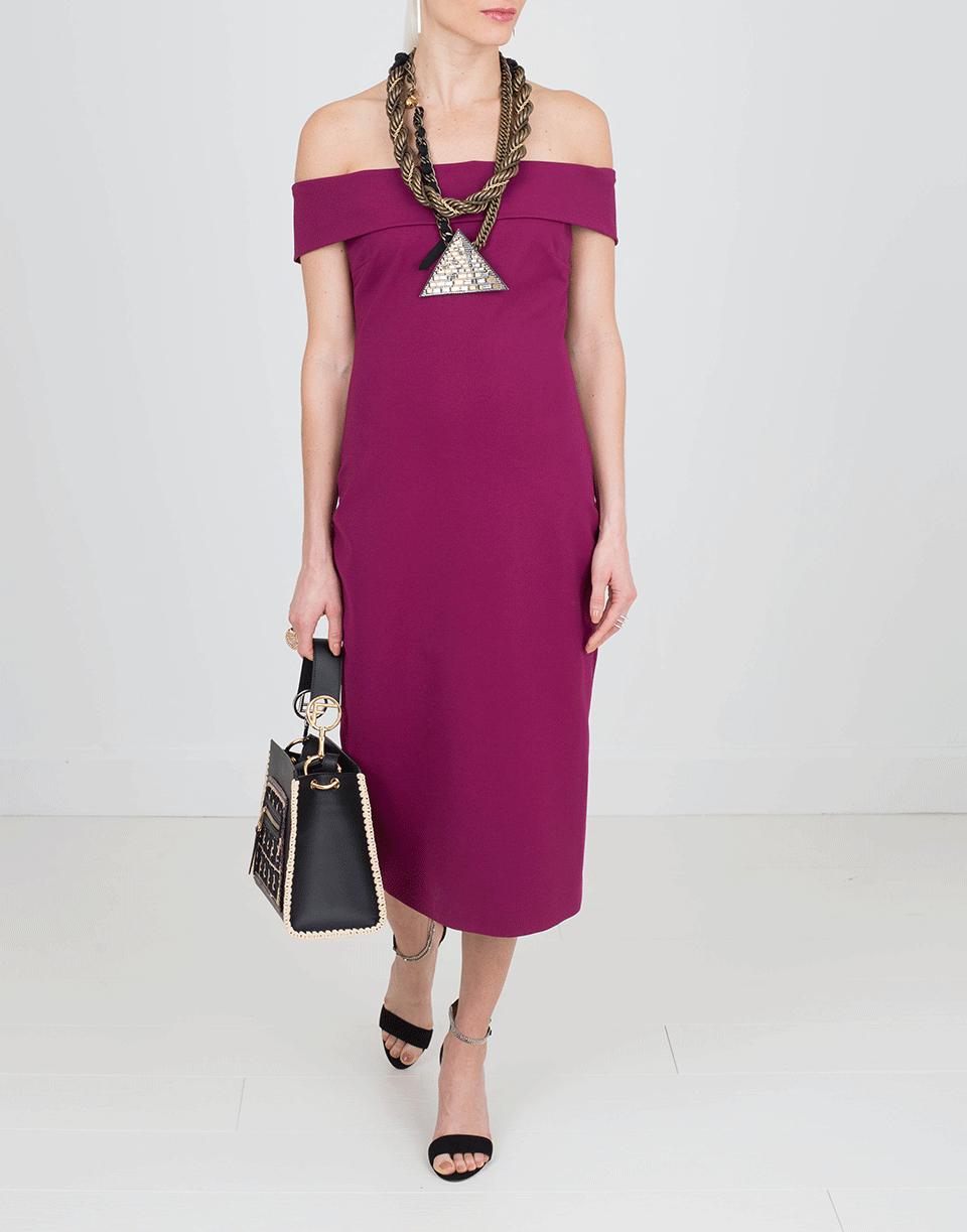 CUSHNIE-Strapless Pencil Dress-