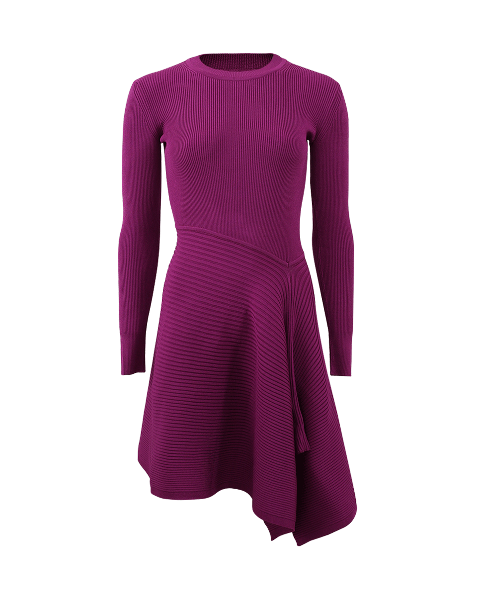 CUSHNIE-Asymmetrical Knit Dress-