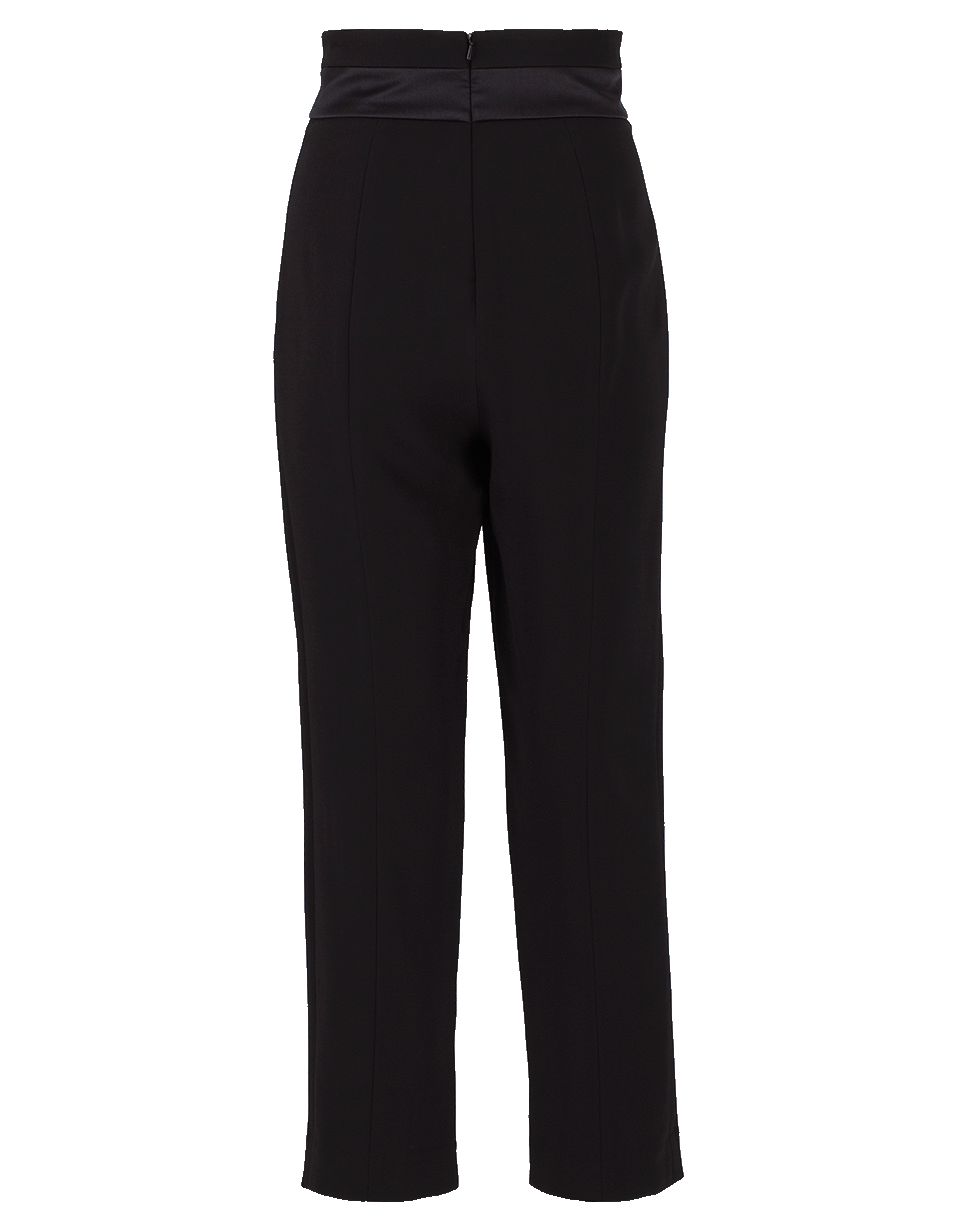 CUSHNIE-High Waist Cropped Slip Pant-