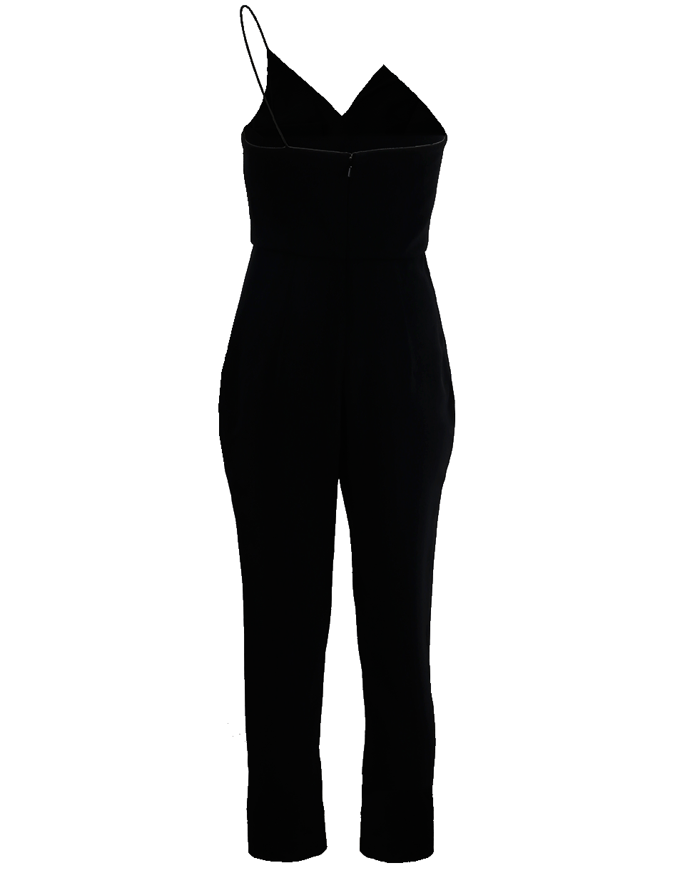 CUSHNIE-Stefanie Cropped Jumpsuit-BLACK