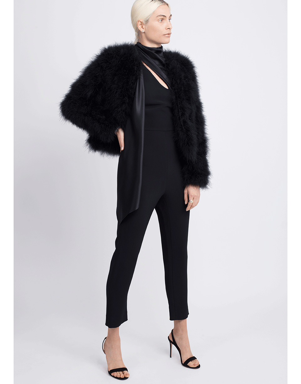 CUSHNIE-Sleeveless Fitted Cropped Jumpsuit-