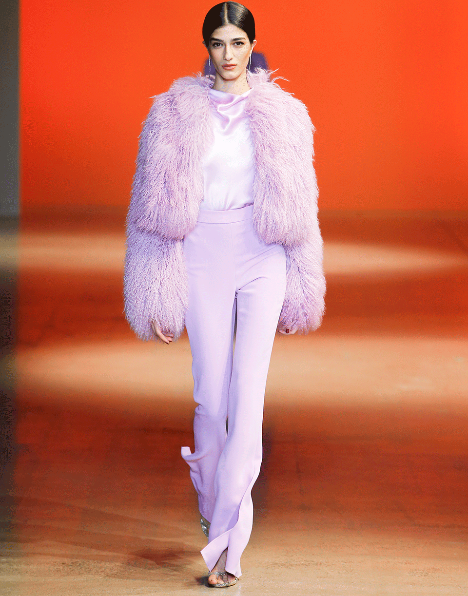 CUSHNIE-Flared Pant with Slits-