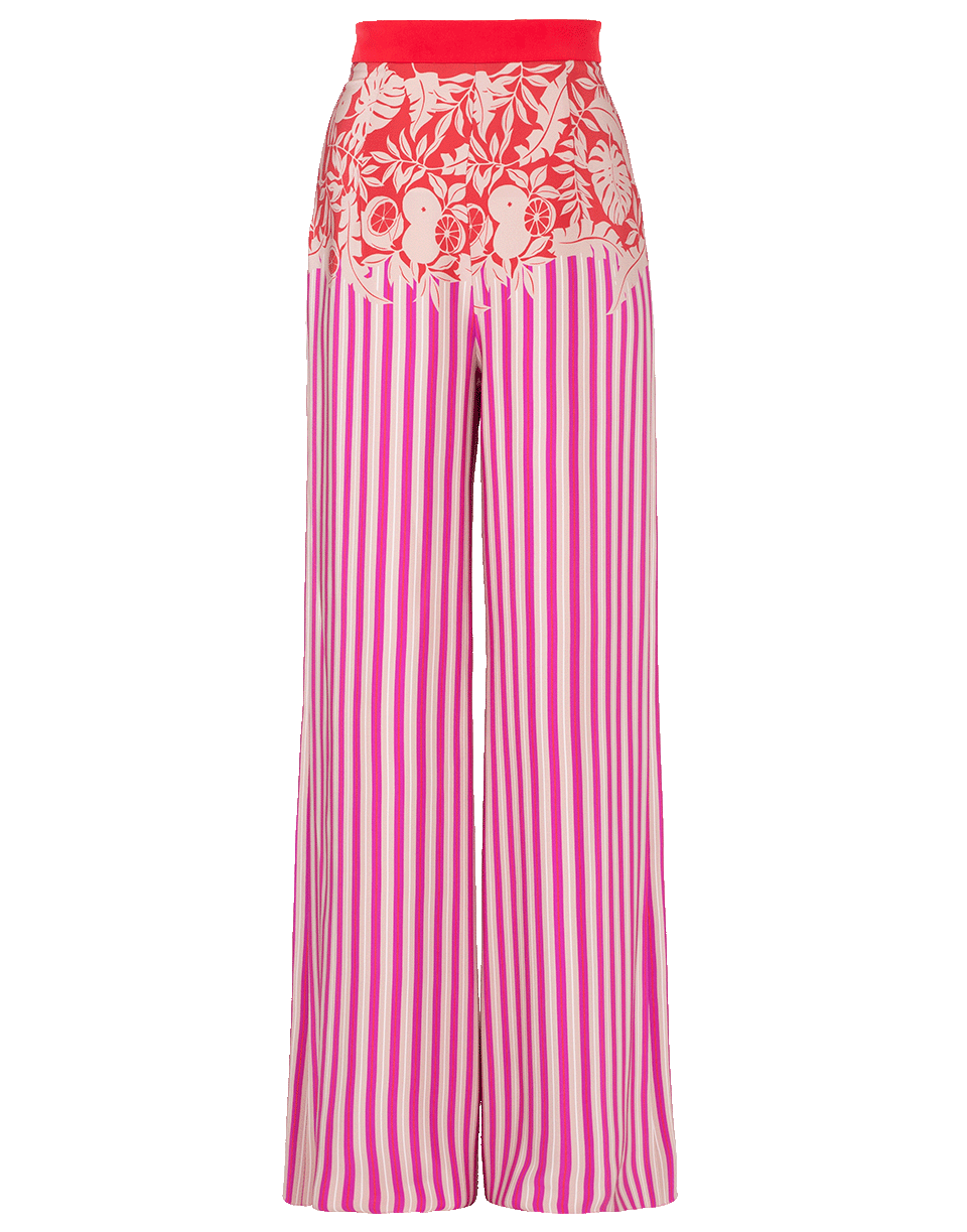 CUSHNIE-High Waist Silk Crepe Wide Leg Pant-