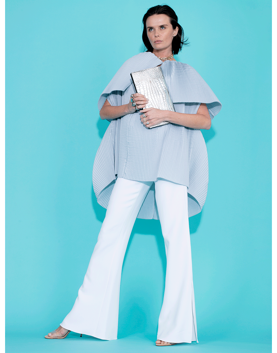 CUSHNIE-Flared Pant with Slits-