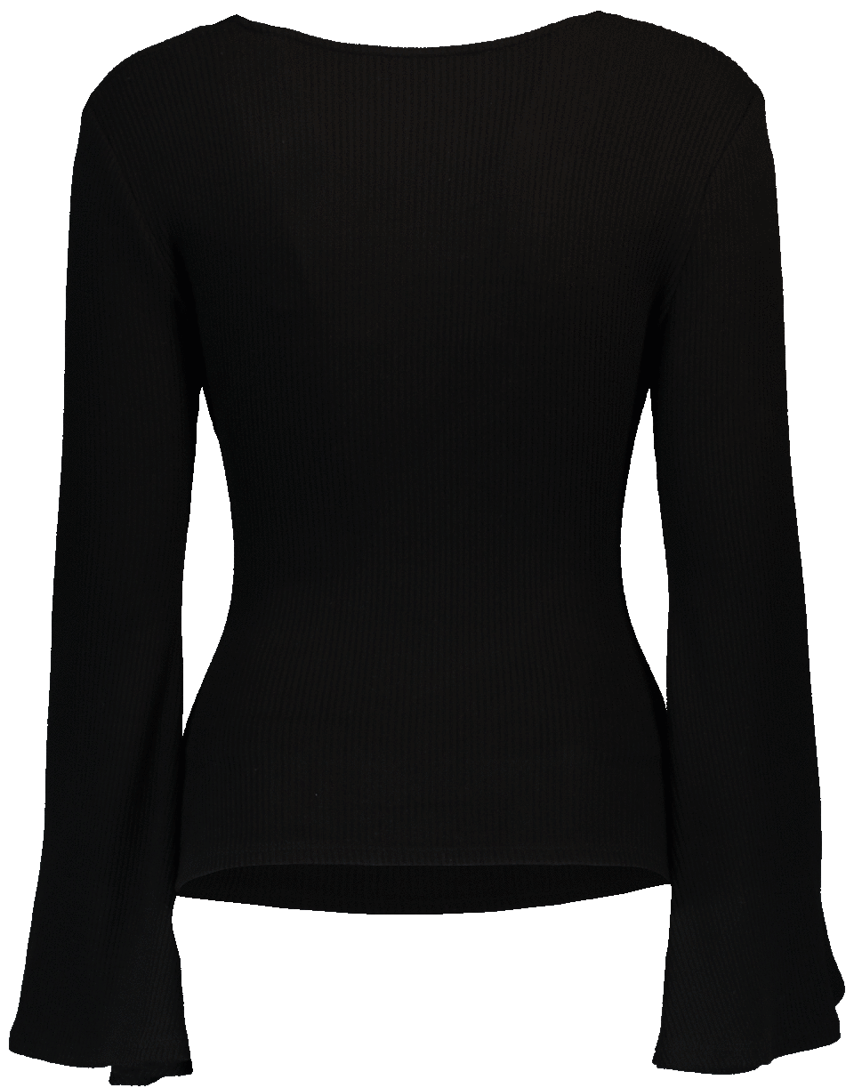 CUSHNIE-Cutout Waist Lounge Top-