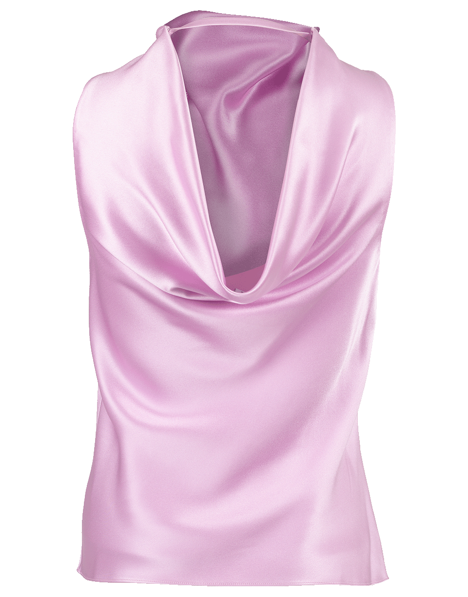 CUSHNIE-High-Neck Drape Tank-