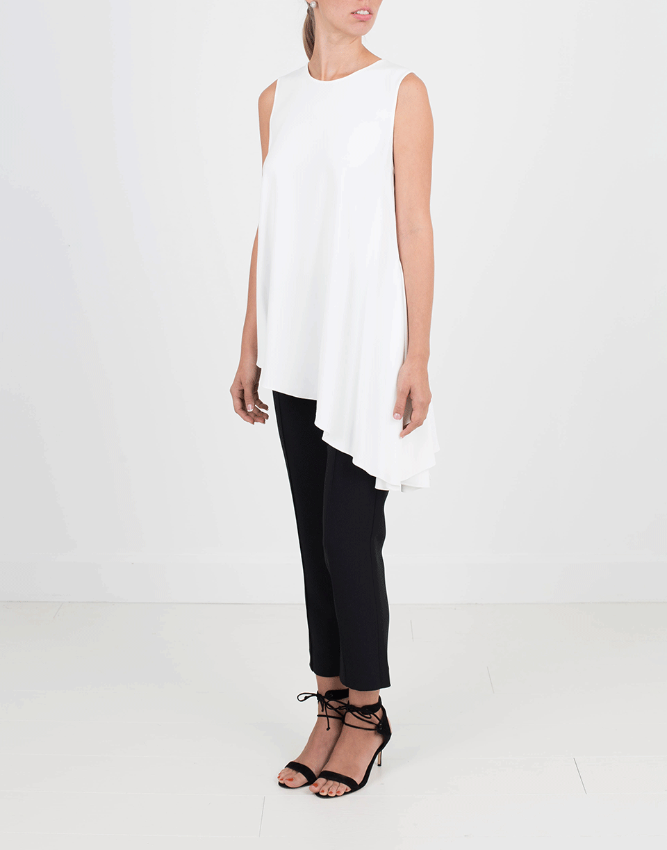 CUSHNIE-Cascade And Side Slits Top-