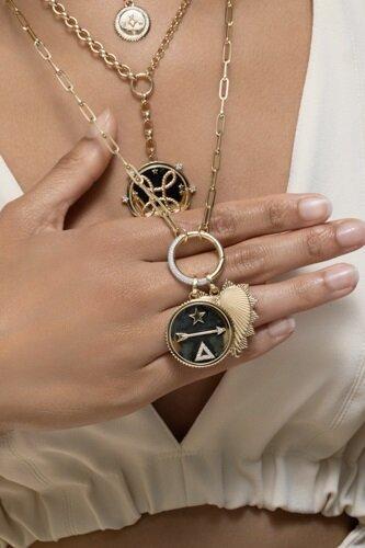 Diamond Dream Large Medallion-YELLOW GOLD-JEWELRYFINE JEWELPENDANT-FOUNDRAE
