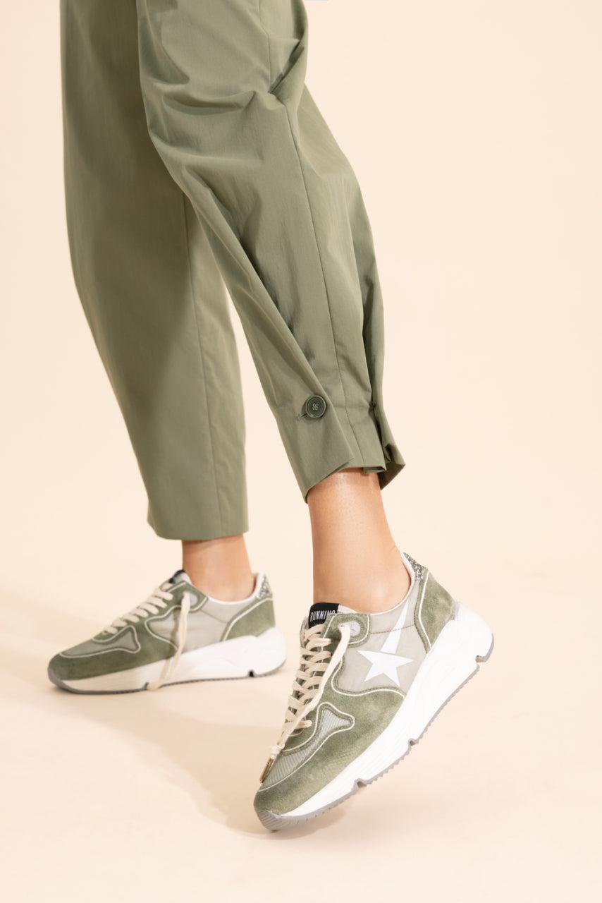 Running Star Glitter Sneaker-GREEN-37-SHOESNEAKER-GOLDEN GOOSE