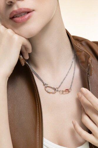 Rolling Curb Necklace - Silver Yellow Gold - 16in-SILVER-16-JEWELRYFINE JEWELNECKLACE O-MARLA AARON
