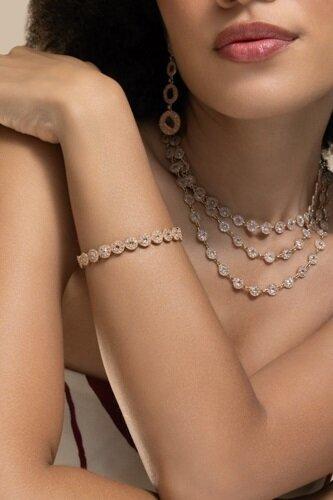 Diamond Rose Opera Bracelet-ROSE GOLD-M/L-JEWELRYFINE JEWELBRACELET O-COOMI