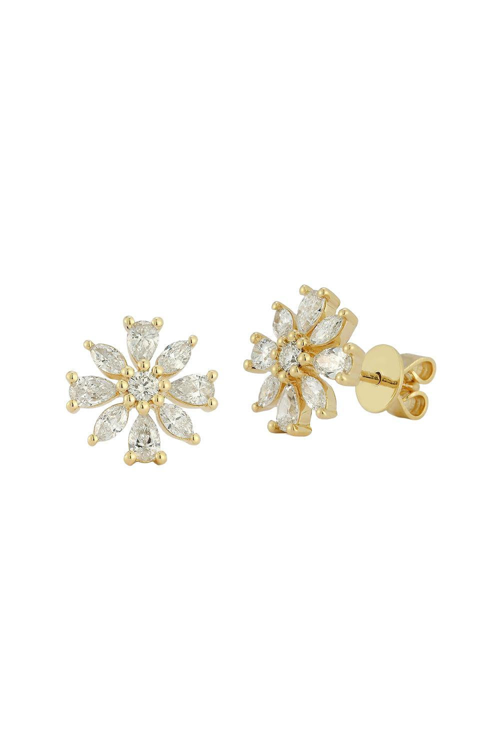 Large Alexa Jordyn Flower Stud Earrings-YELLOW GOLD-JEWELRYFINE JEWELEARRING-DANA REBECCA DESIGNS