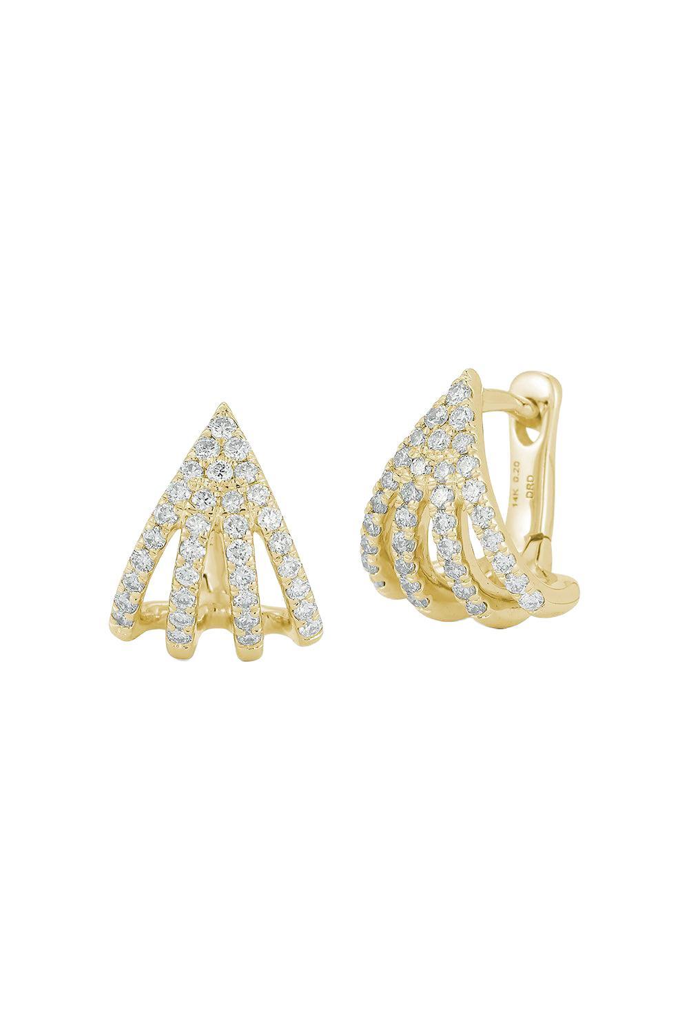 Sarah Leah Four Burst Huggie Earrings