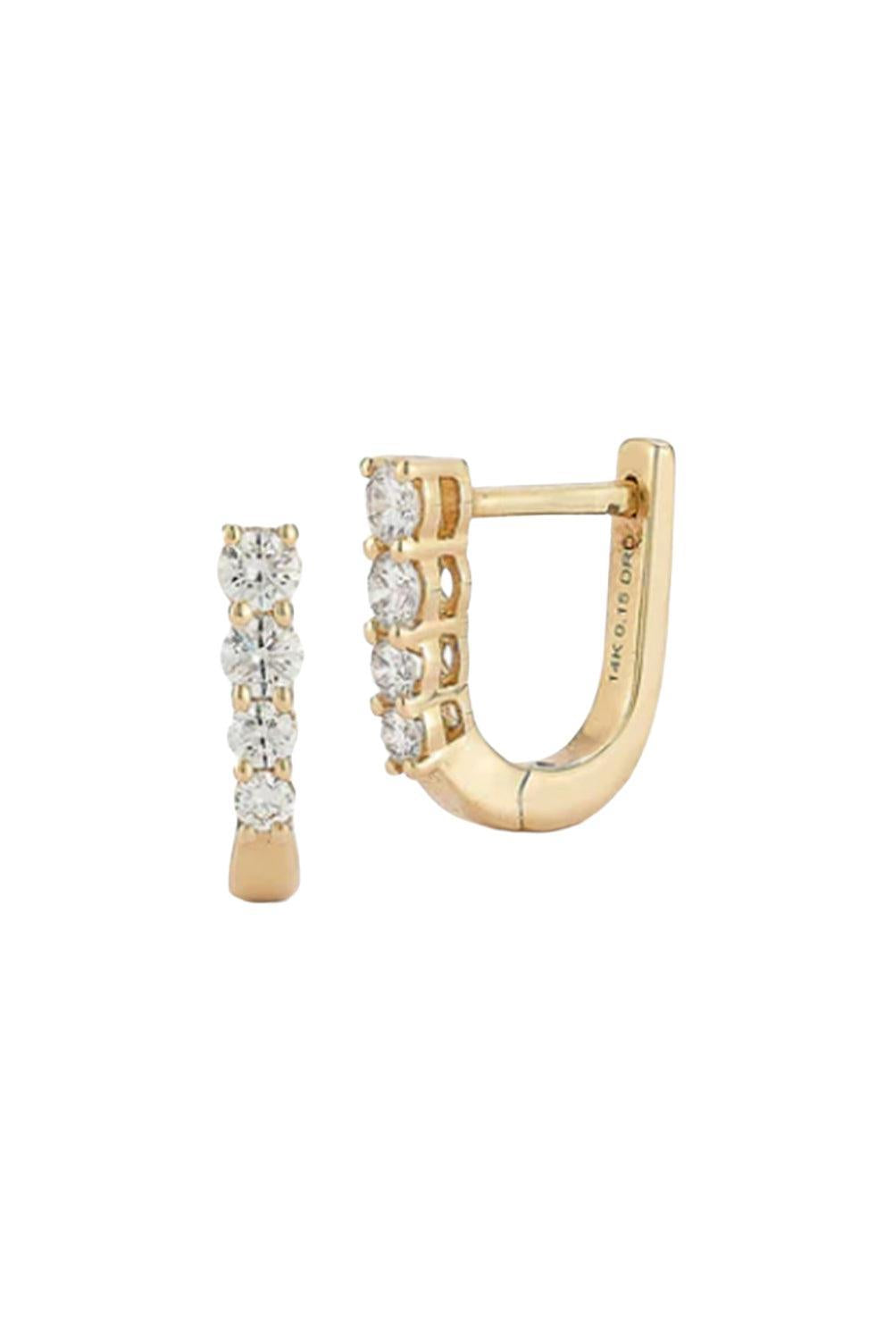 Ava Bea Mini Graduating U Hoop Earrings-YELLOW GOLD-JEWELRYFINE JEWELEARRING-DANA REBECCA DESIGNS