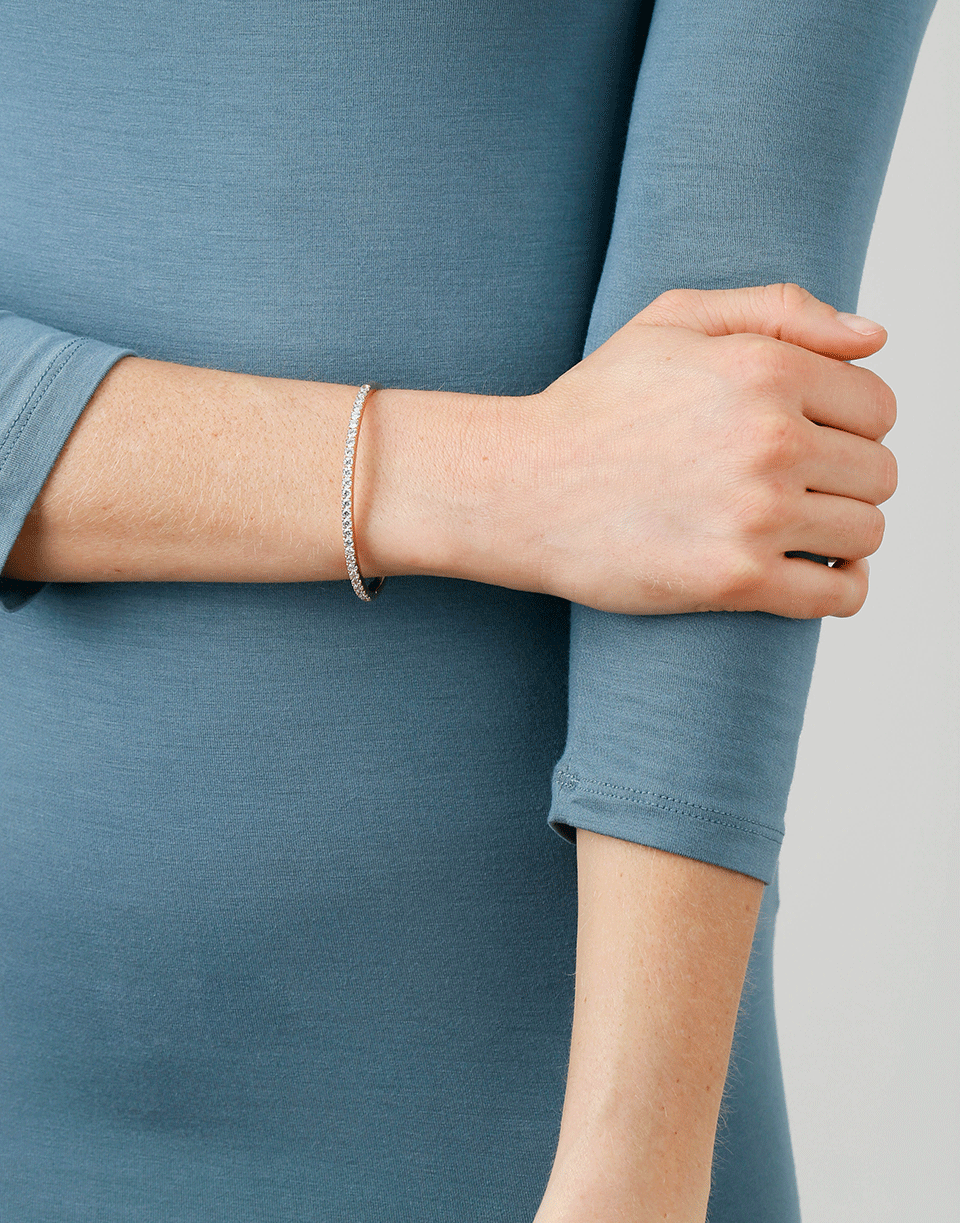 DANA REBECCA DESIGNS-Nikki Joy Diamond Cuff Bracelet-ROSE GOLD
