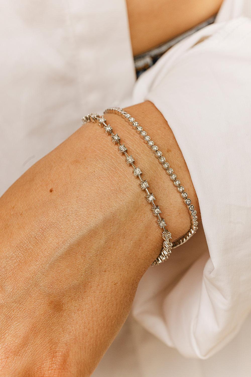 Ava Bea Interval Tennis Bracelet-WHITE GOLD-7-JEWELRYFINE JEWELBRACELET O-DANA REBECCA DESIGNS