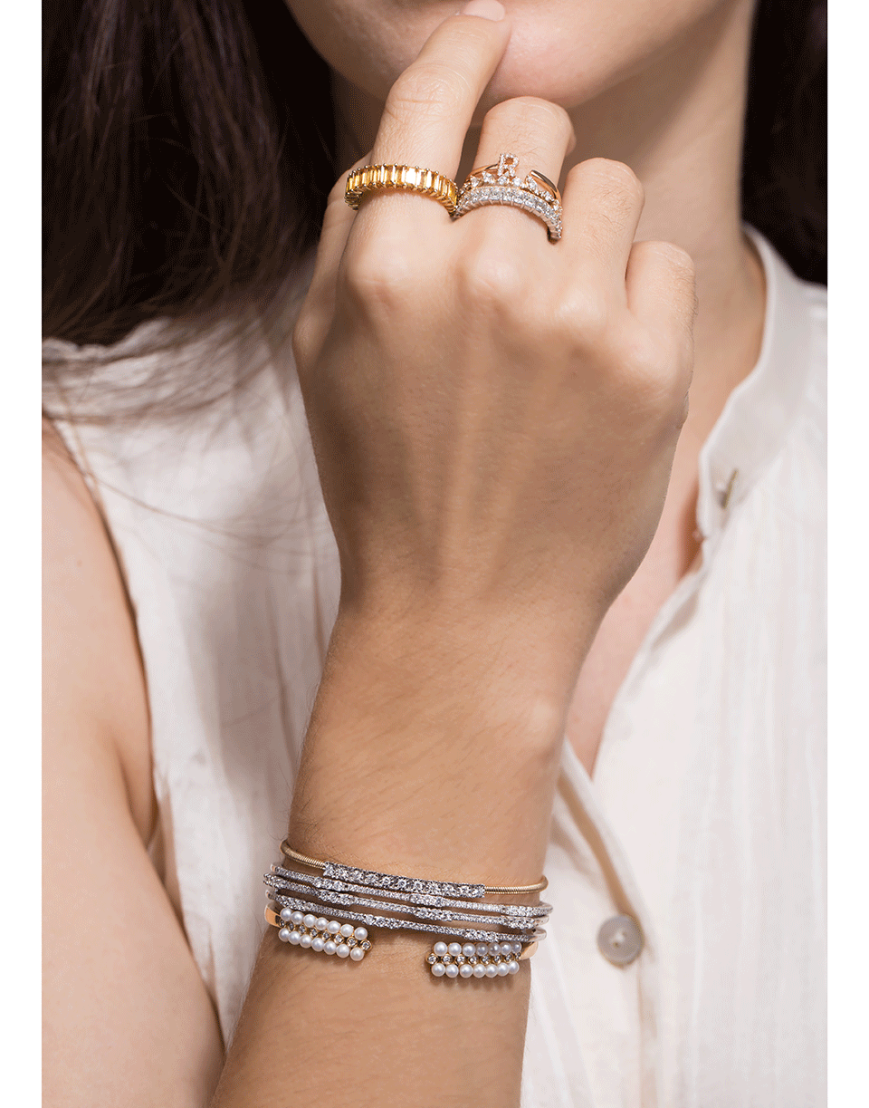 DANA REBECCA DESIGNS-Ava Bea Diamond Cuff-WHITE GOLD