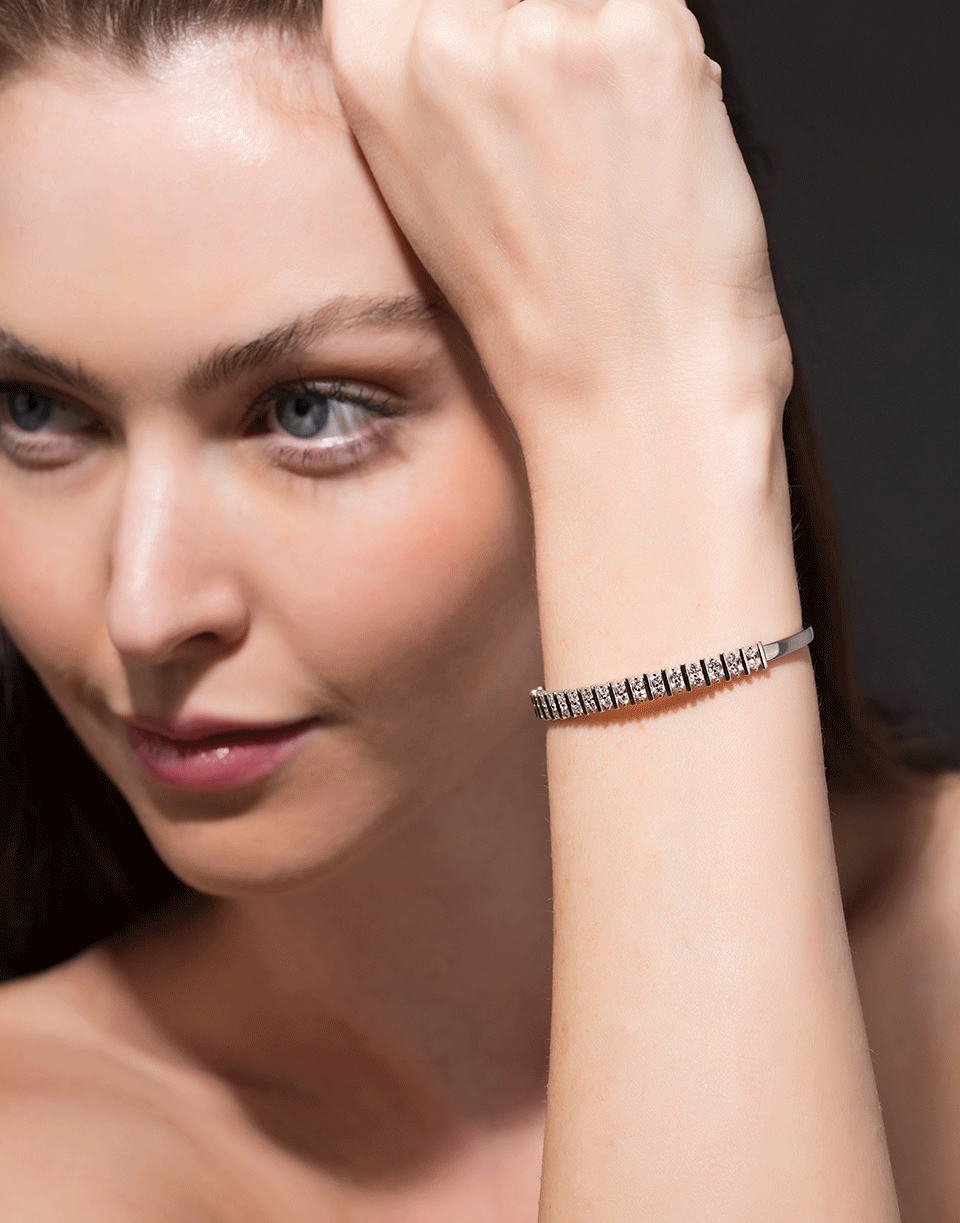 DANA REBECCA DESIGNS-Diamond Cuff Bracelet-WHITE GOLD