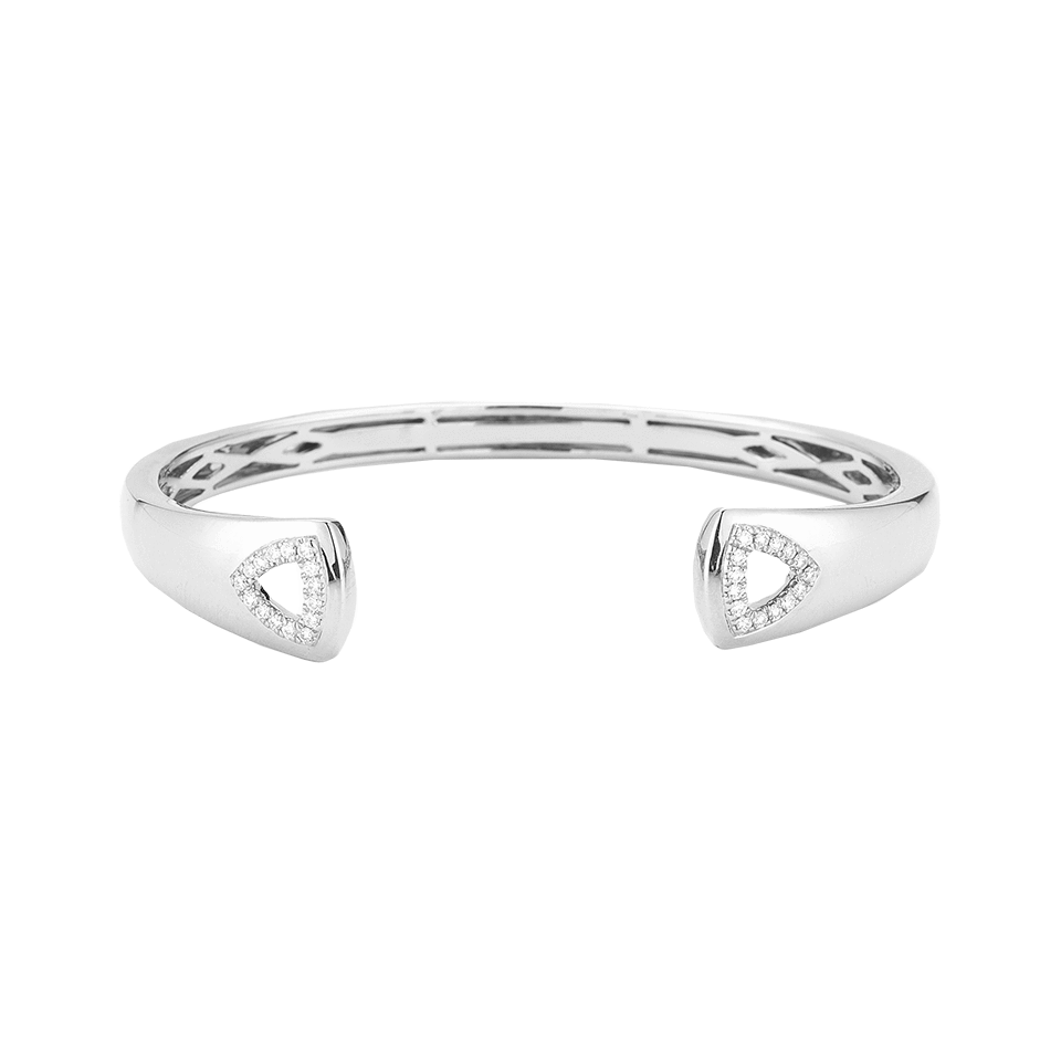 DANA REBECCA DESIGNS-Emily Sarah Diamond Cuff Bracelet-WHITE GOLD