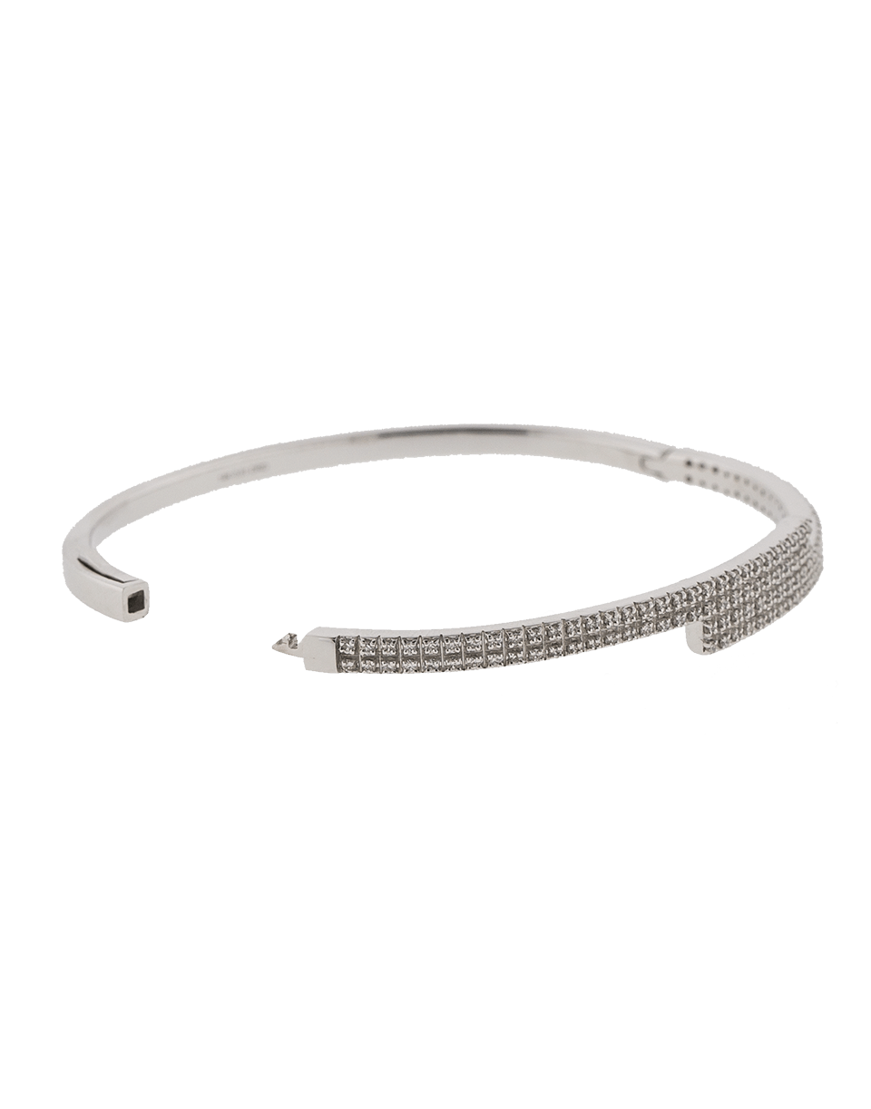 DANA REBECCA DESIGNS-Staggered Diamond Bangle-WHITE GOLD