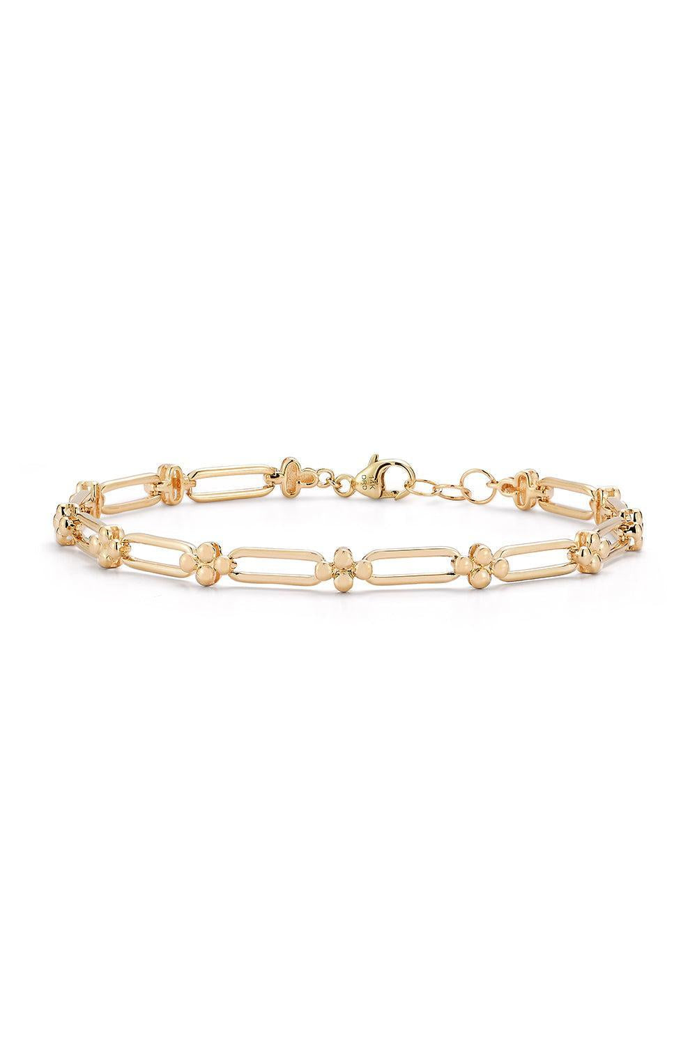 Poppy Rae Pebble Link Bracelet-YELLOW GOLD-7-JEWELRYFINE JEWELBRACELET O-DANA REBECCA DESIGNS