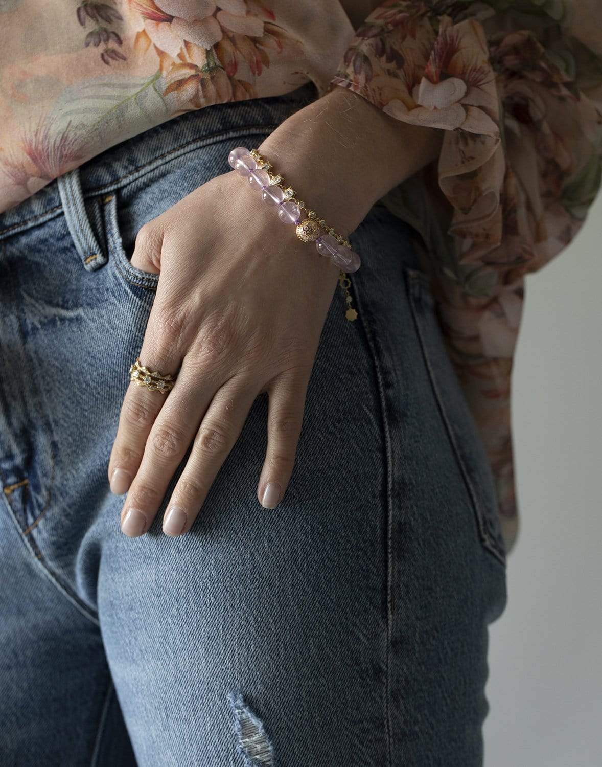 DANA REBECCA DESIGNS-Lulu Jack Single Row Bezel Bracelet-YELLOW GOLD
