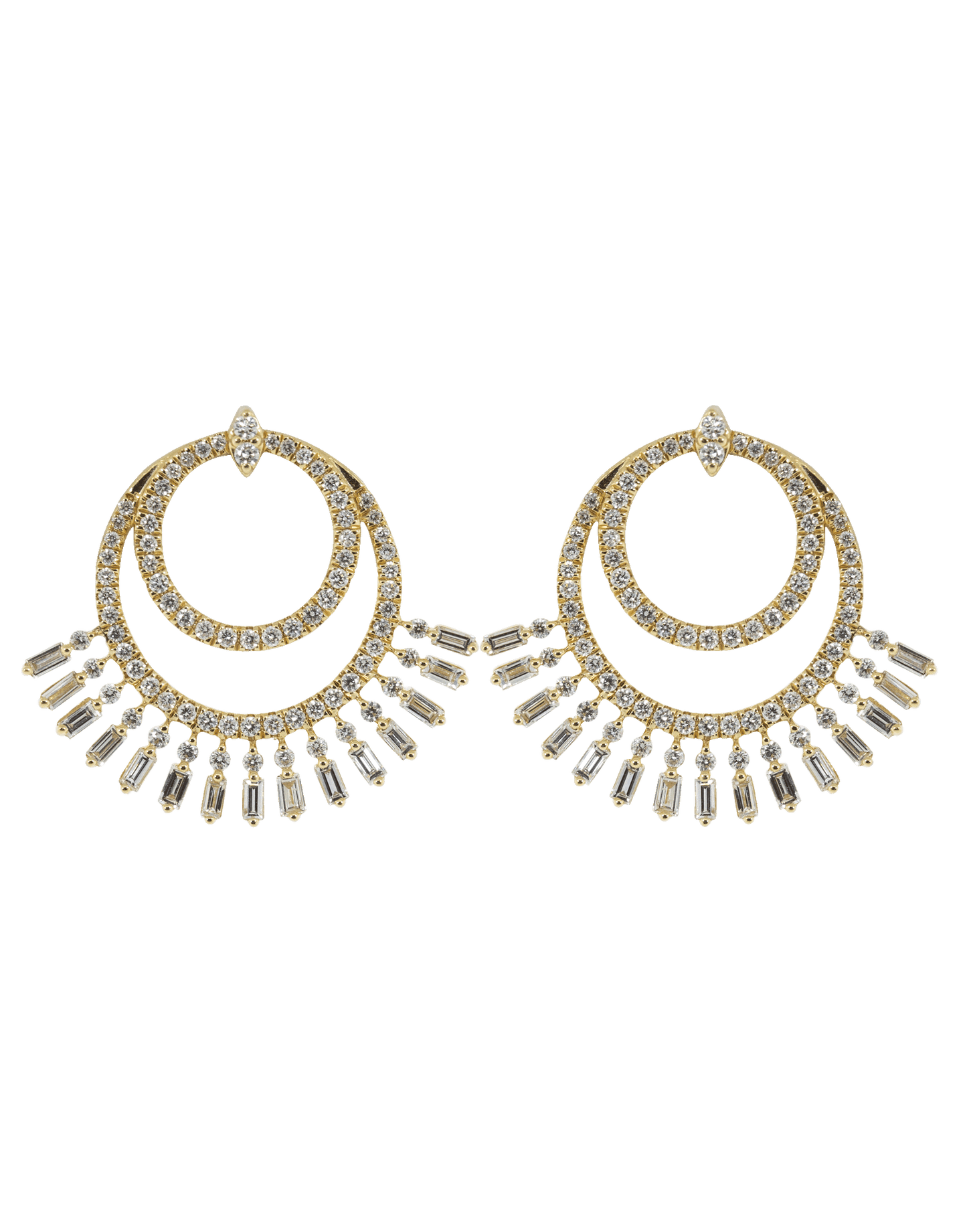 DANA REBECCA DESIGNS-Sadie Pearl Double Wrap Fan Studs-YELLOW GOLD