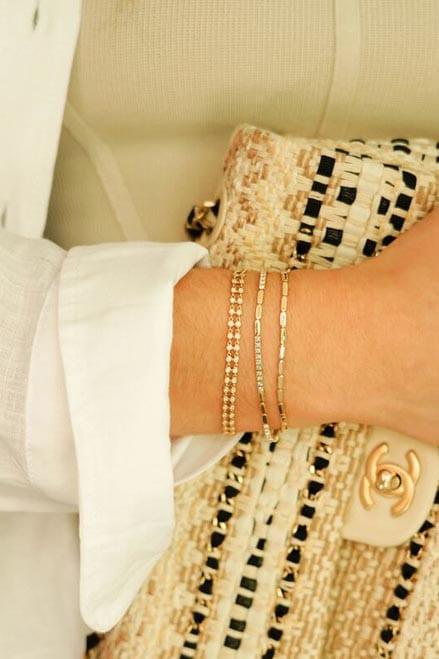 DANA REBECCA DESIGNS-Yellow Gold Melody Eden Gold Bar Tennis Bracelet-YELLOW GOLD